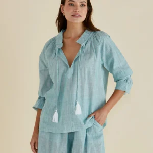 Betty Basic Charli Blouse Green Strip