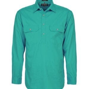 Pilbara RM200CF Pilbara Shirt Men's Closed Front L/S Jade