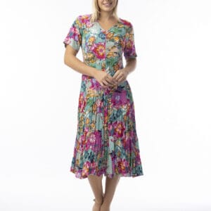 Orientique Selaron Dress Godet short sleeve