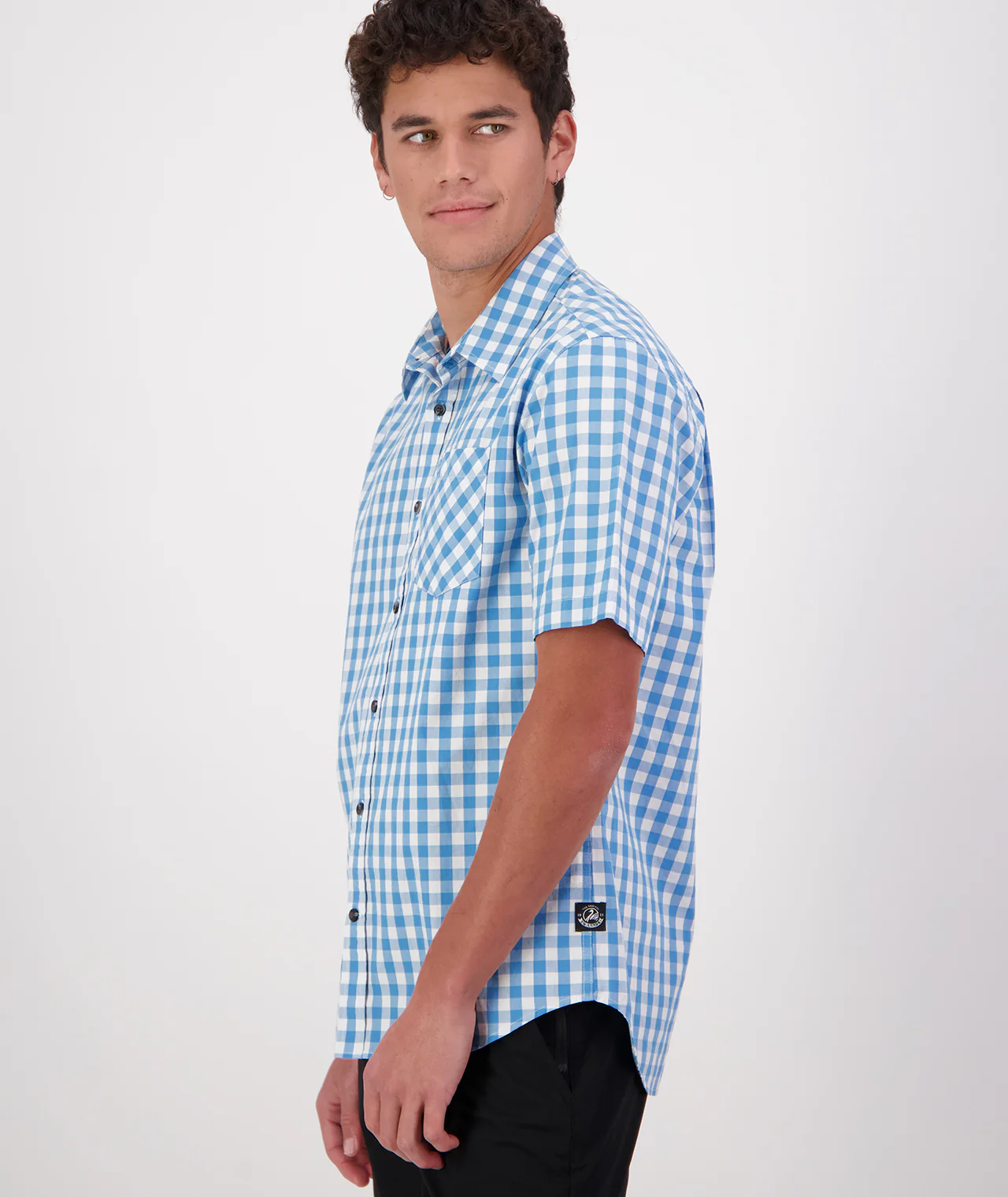 Swanndri Berwick Mens Short Sleeve Maui Blue Gingham