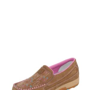 Twisted X Womens Cactus Stitch Bomber Pink Cellstretch Slip On