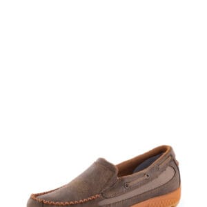 Twisted X Womens Slip On Stitch Cellstretch Mocs Bomber/Orange Peach