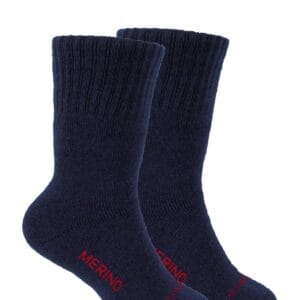 Thomas Cook Merino Navy Logo Socks Twin Pack