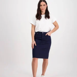 Vassalli Tilt Skirt Navy Lightweight Skirt 5751LW