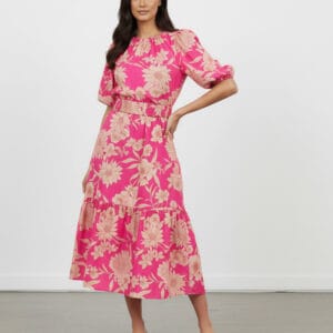 Liberty Rose Pink Floral Dress