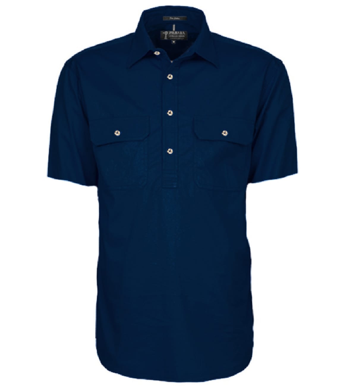 Pilbara Men's Closed Front S/S French Navy