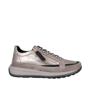 Cabello Ena Taupe Leather Side Zip Womens Shoes