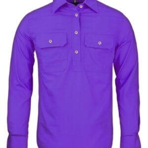 Pilbara Women's Purple Closed Front Shirt RM300CF L/S