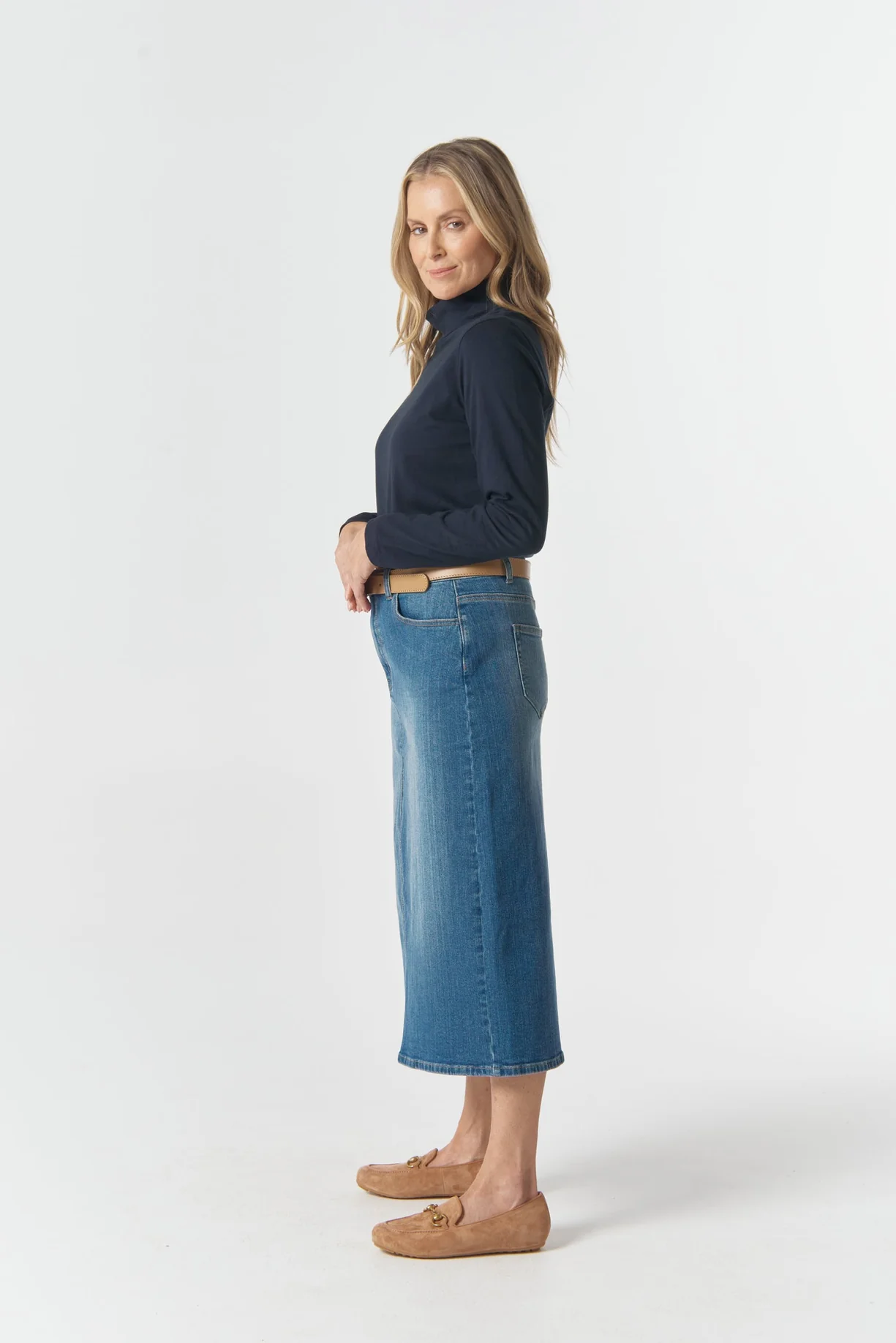 Goondiwindi Women's Cotton Skivvy - Navy - Image 2