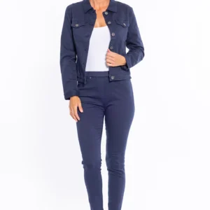 Cafe Latte Coloured Women's Navy Jacket