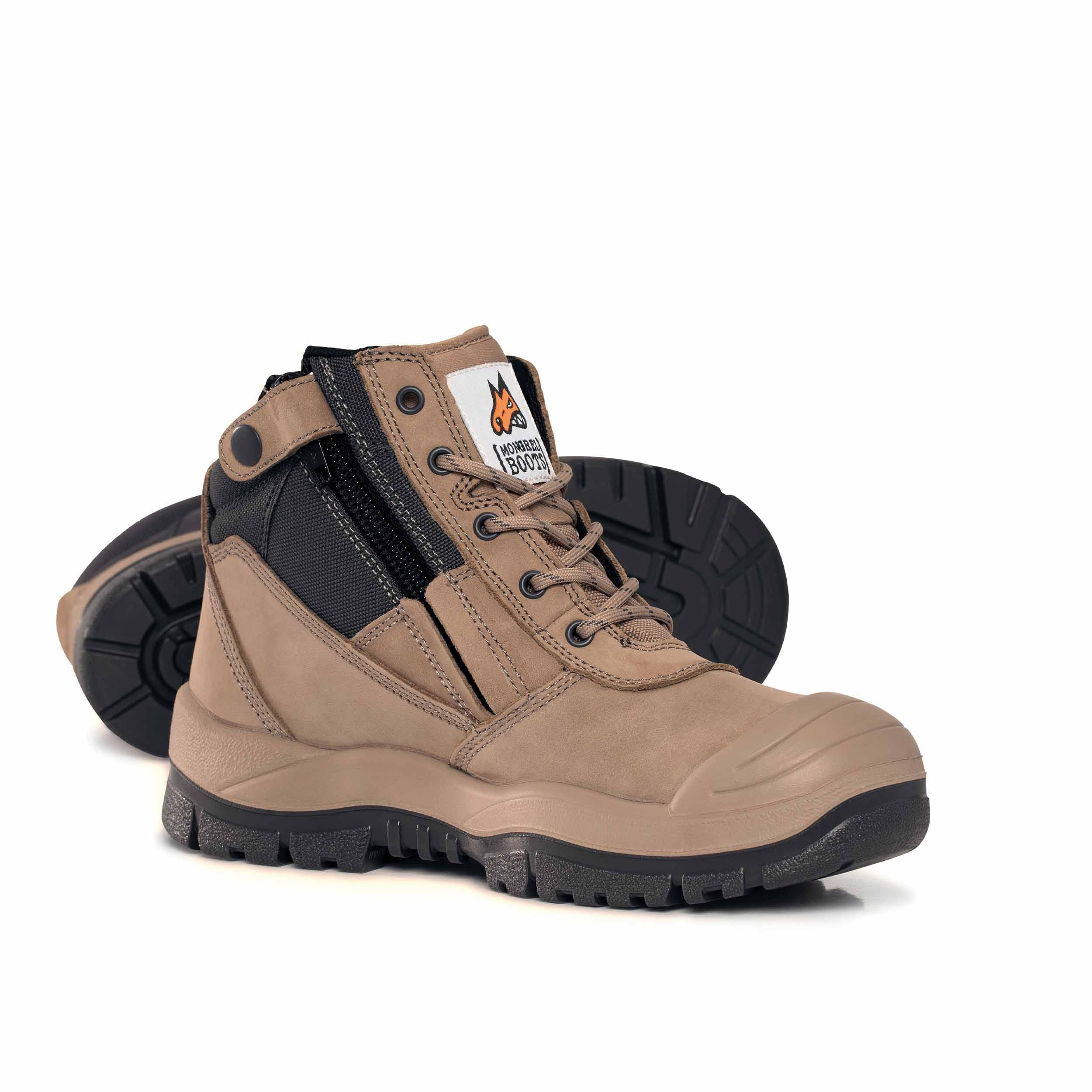 Mongrel Boot Safety 461 060 Stone ZipSider With S/Cap