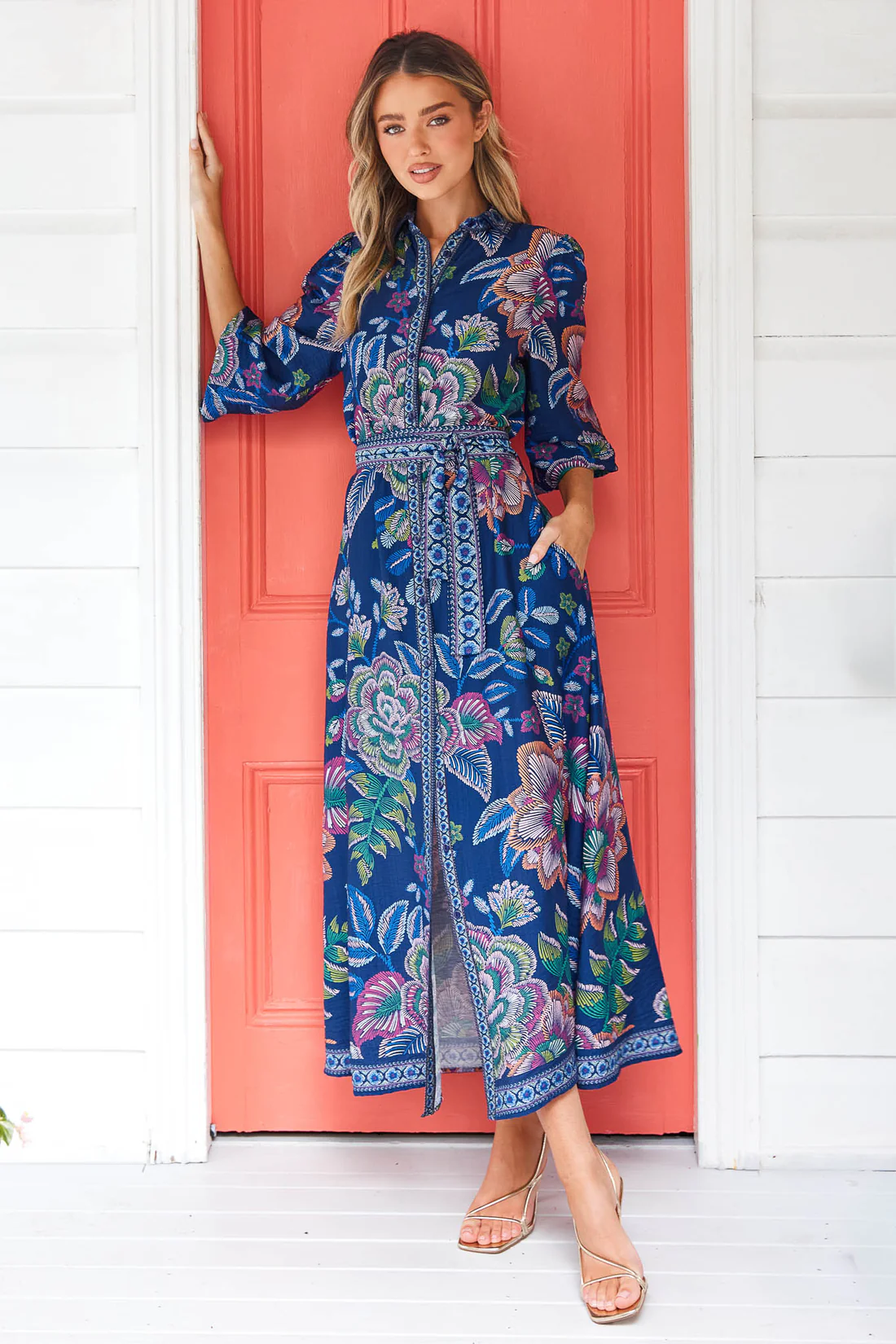 Lea Maxi Dress Cobalt Blue - Image 3