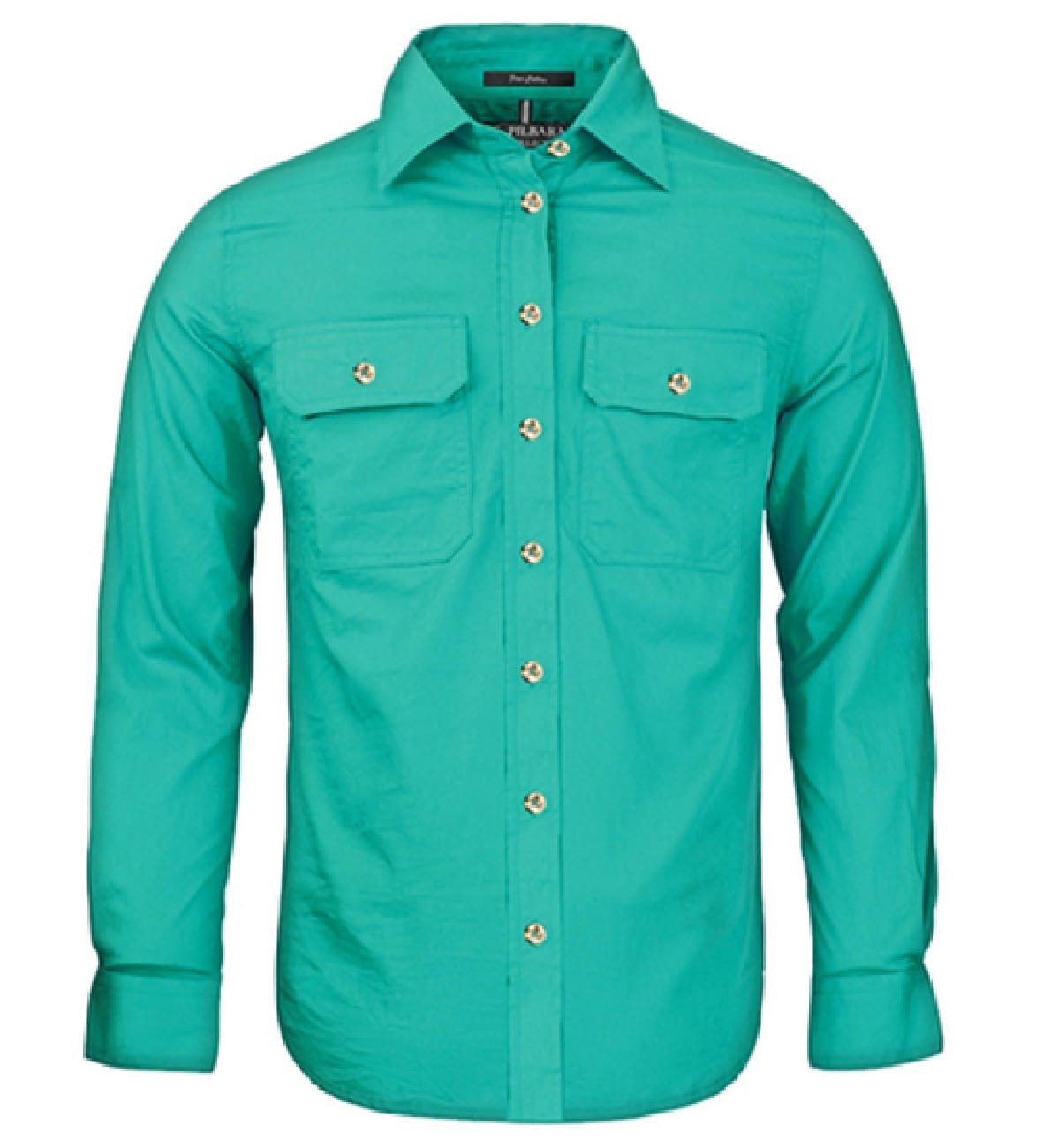 Pilbara Women's Open Front L/S Shirt Jade