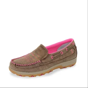 Twisted X Womens Stitch Cellstretch Slip On 595 Bomber Blue/Pink