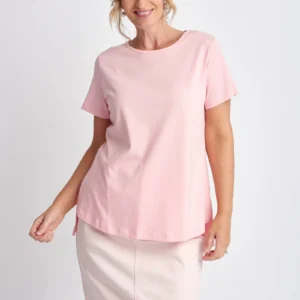 Goondiwindi Cotton Roll Cuff Tee Fairytail pink