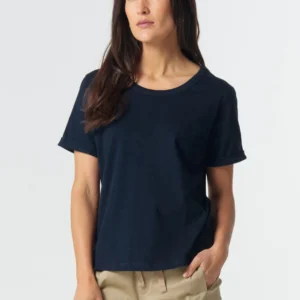 Goondiwindi Cotton Everyday Rolled Cuff Women's Tee Navy