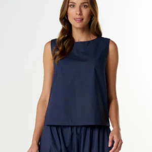 Goondiwindi Shellbay Side Split Skirt Dark Navy