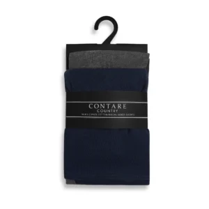 Contare Boxer Shorts 2 Pack Cotton/Modal Jersey French Navy/Charcoal