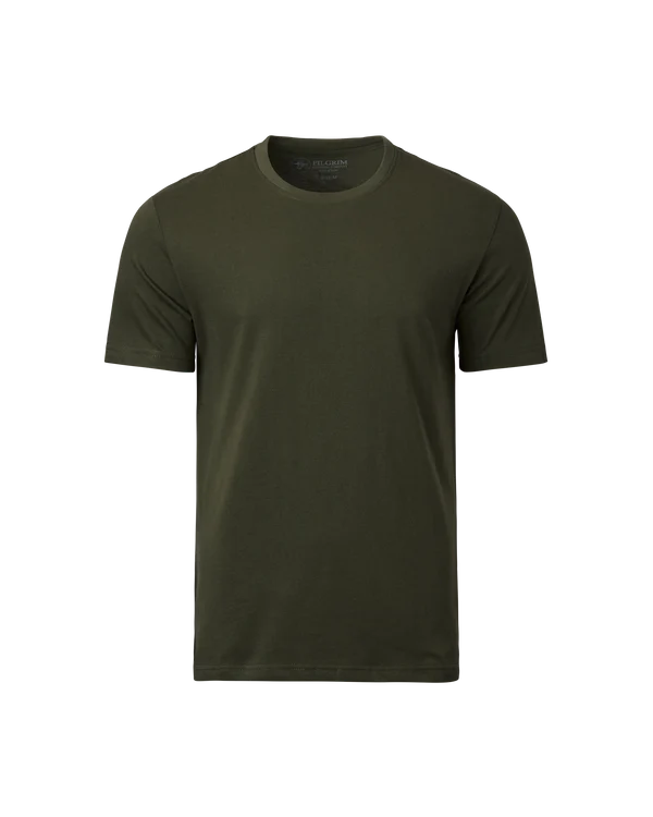 Pilgrim Crew Neck Tee Shirt Khaki
