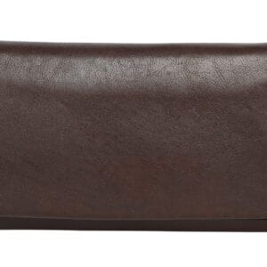 Modapelle Soft Cow Leather Full Flap Ladies Wallet - dark brown
