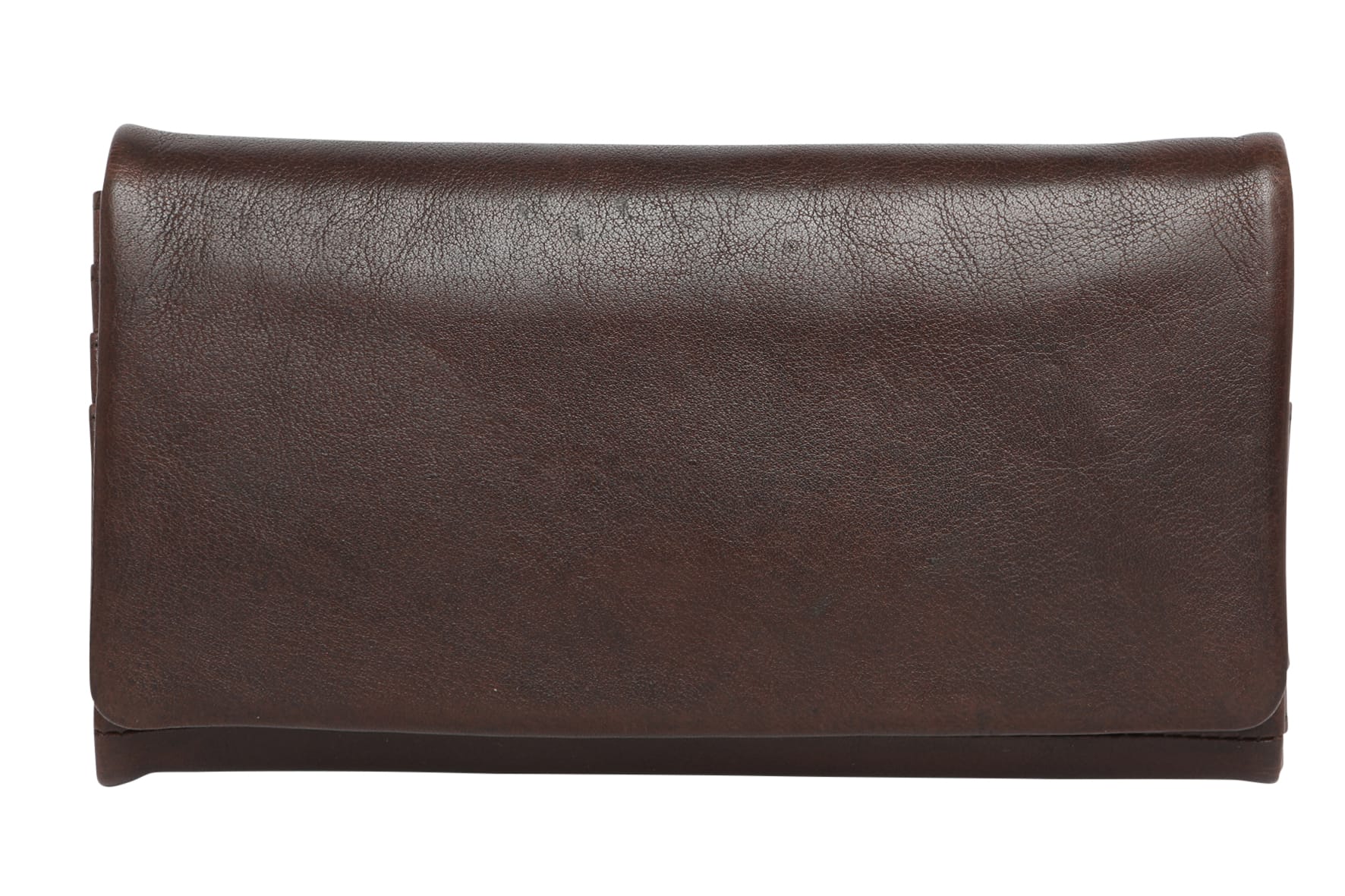 Modapelle Soft Cow Leather Full Flap Ladies Wallet - dark brown
