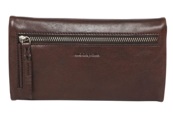 Modapelle Soft Cow Leather Full Flap Ladies Wallet - dark brown - Image 2