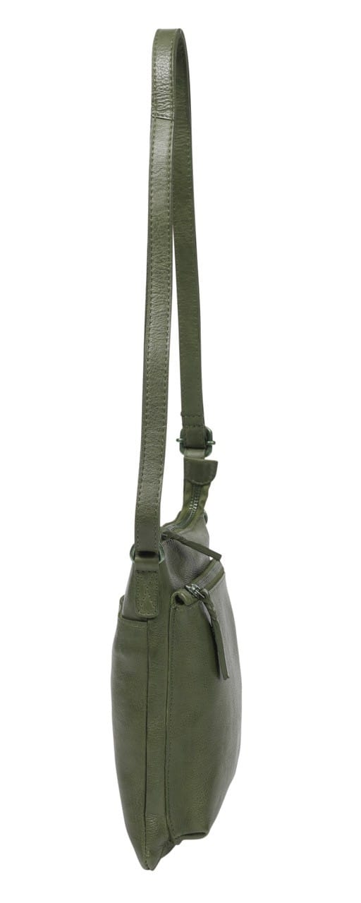 Modapelle Leather Shoulder/Cross Body bag 7625 Olive - Image 3