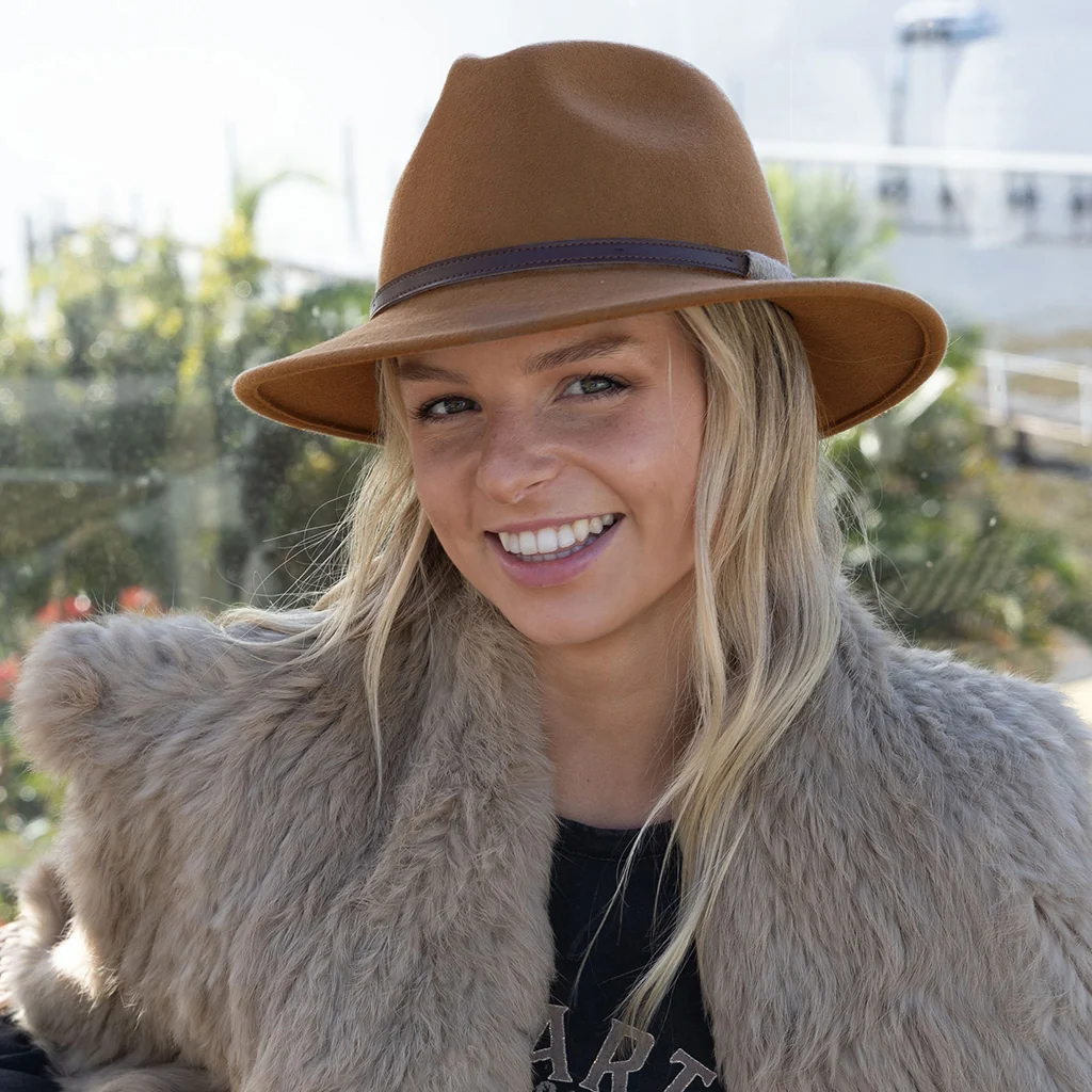 Evoke EV360 Paterson Fedora Camel 59CMS