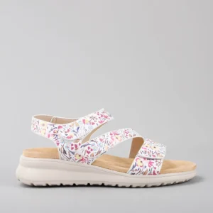 CC Resorts Pershing White Floral Women's Sandal