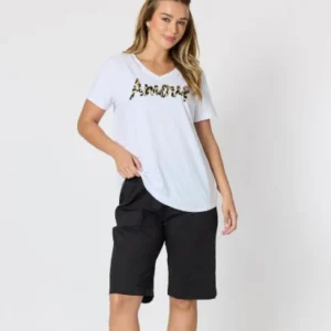 Threadz Santorini Cotton Short Black