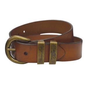 Thomas Cook Brass Twin Keeper Belt Camel