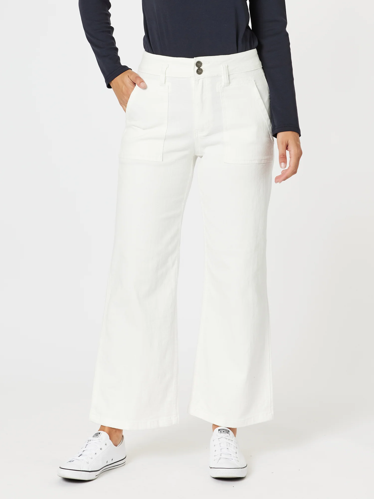 Gordon Smith Hudson White Jean Wide Leg High Rise