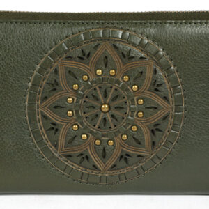 Ladie's Modapelle Olive Leather Wallet Style 7861