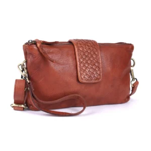 Rugged Hide Women's Handbag Evie - Cognac