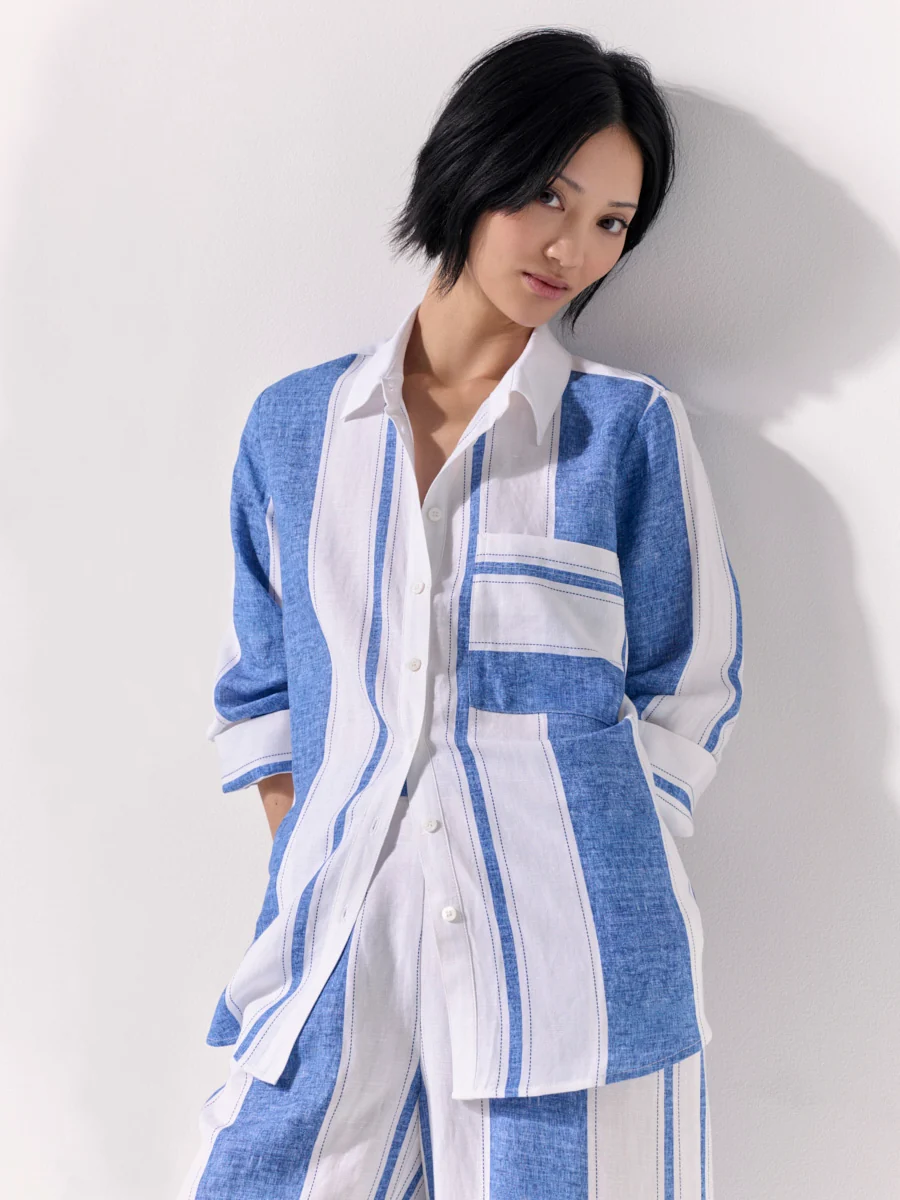 Marco Polo Denim Stripe Shirt Women's
