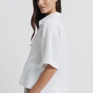 Yarra Trail Tirari Pintuck Navy Shirt